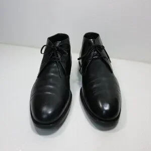 Salvatore Ferragamo Italy Chukka Boots Leather Mens Shoes Rubber Soles Sz 8.5 EE Ferragamo Polished leather chukka boots - Brown|028865661228 main image 4